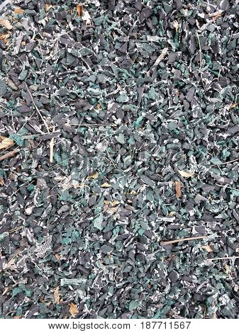 recycled blue and black rubber surface for playground
