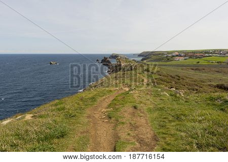 The Beach Of Arnia In Cantabria, Spain