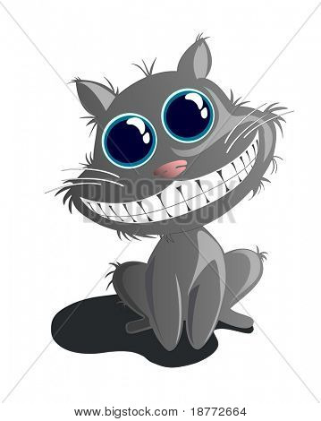 vectorillustratie van een dorky kat