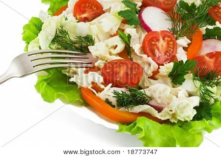 Närbild av frisk fräsch sallad