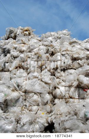Plast sække på et websted, recirkulation