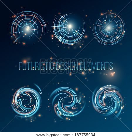HUD futuristic abstrac background design elements. Vector illustration EPS10