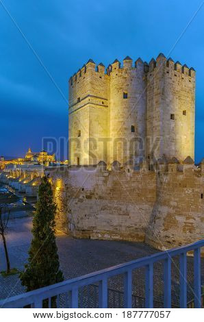The Calahorra Tower (Spanish: Torre de la Calahorra) is a fortified gate in the Historic centre of Cordoba Spain. Evening