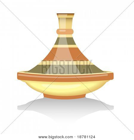 Traditional Moroccan tagine. Also available in vector format.