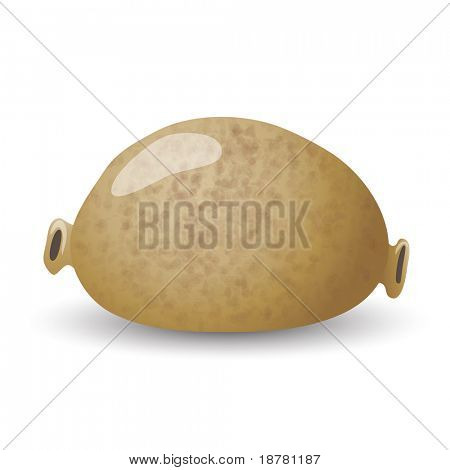 En traditionel skotsk haggis isoleret på hvid. Også tilgængelige i vektor-format.