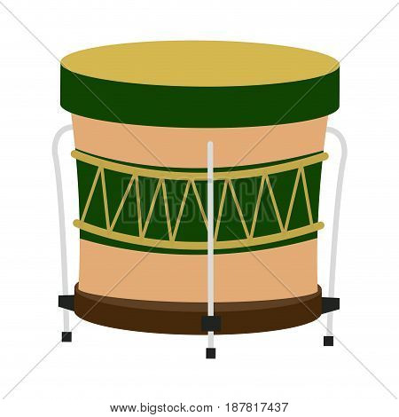 drum instrument of brazil musical vector illustration