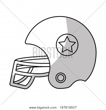 line football helment to uniform to play sport, vector illustration