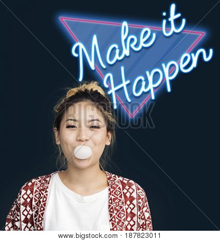 Make It Happen Change Decision Word