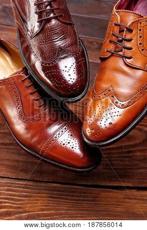 Fashion Classical Polished Men's Brown Oxford Brogues Shades Of Brown Oxford Brogues.conept Flying S