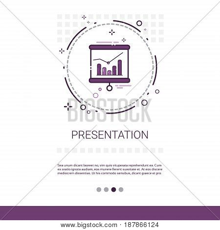 Business Presentation Seminar Conference Brainstorm Process Web Banner With Copy Space Vector Illustration