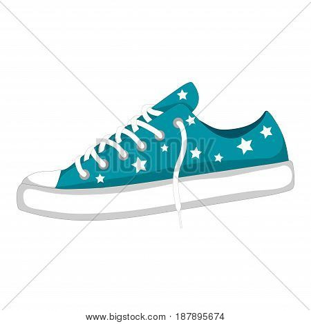 Fashionable woman s shoes snickers. Vector design elements isolated on white