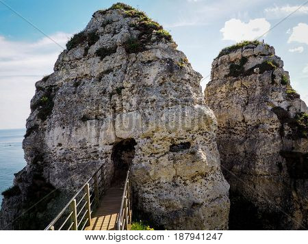 beautiful normandy - cliffs and beach étretat - france - may 2017