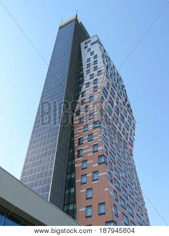 BRNO CZECH REPUBLIC - CIRCA MAY 2017: AZ tower currently the tallest building in the Czech Republic (111 m or 364 ft)