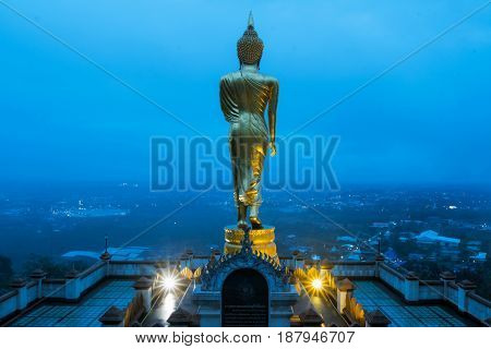 Twilight's atmosphere at Wat Phra That Kao Noi.Wat Phra That Kao Noi is a public tourists and people coming to pay homage Nan Thailand.