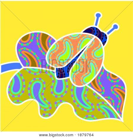 Paisley Bug sur une feuille
