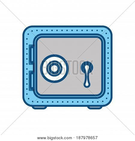 metal strong box to save money, vector illustration