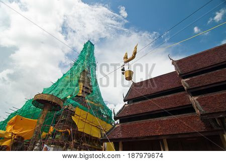 The Restoration Repairs Phra That Chae Haeng, Nan Province, Thailand