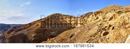 Panoramic View Of Canyon Ein Avdat