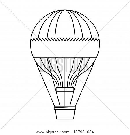 circus airballoon festival fly basket funfair vector illustration