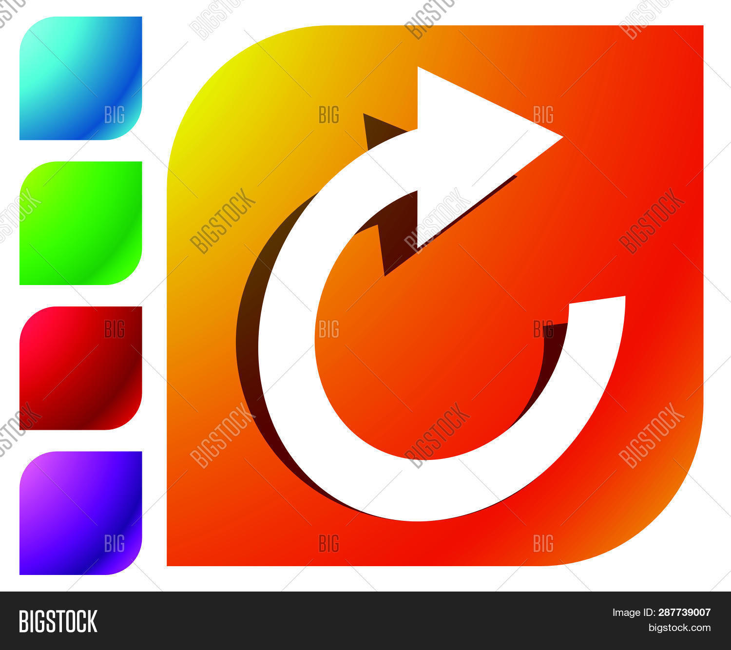 Circular Arrow Icon. Vector & Photo (Free Trial) | Bigstock