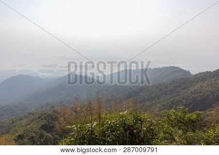 Beautiful Scene Mountain And Tree At Thong Pha Phum National Park, Kanjanaburi, Thailand
