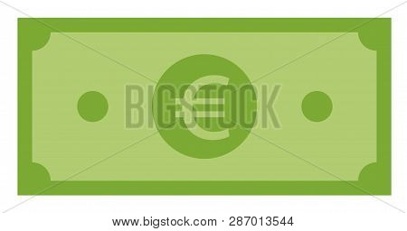 Euro Icon On White Background. Flat Style. Euro Icon For Your Web Site Design, Logo, App, Ui. Green 