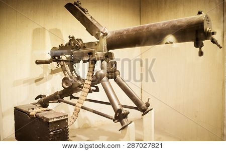 Red Fort Museum Of Arms And Weapons, New Delhi, Jul 21, 2018: Arms And Weapons Showcased Here In Gal