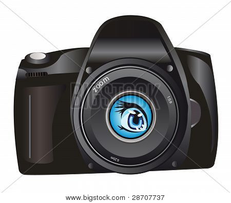 Illustration af den Digital kamera