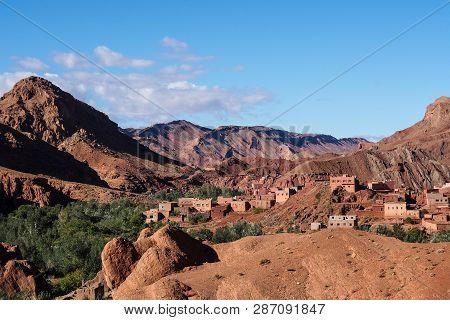 Dades Gorge Is A Gorge Of Dades River In Atlas Mountains In Morocco. Dades Gorge Depth Is From 200 T