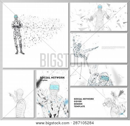 The Minimalistic Abstract Vector Illustration Of The Editable Layouts Of Modern Social Network Mocku