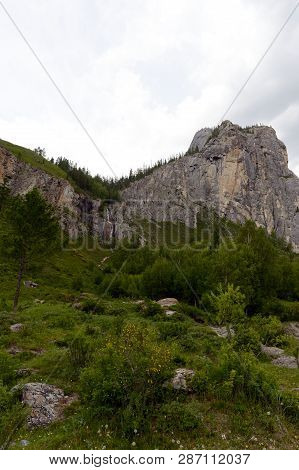 Mountain Landscape By The River Chuya, Altai Republic, Siberia, Russia