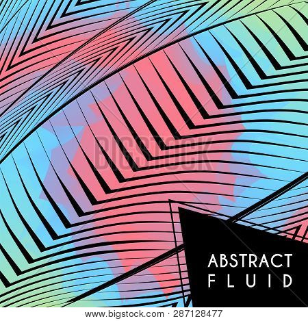 Abstract Wavy Background, Optical Art, Opart Striped. Vector Waves, Geometry Line Stripes