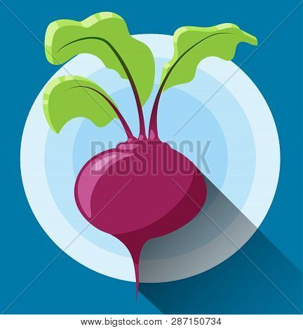 Beetroot Icon. Vector Icon In Modern Flat Design