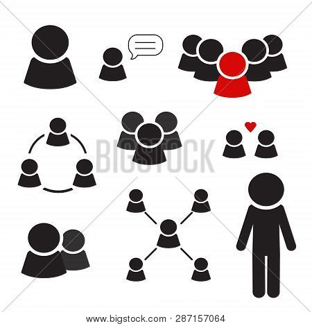 Black People Icon Work Group Team Vector