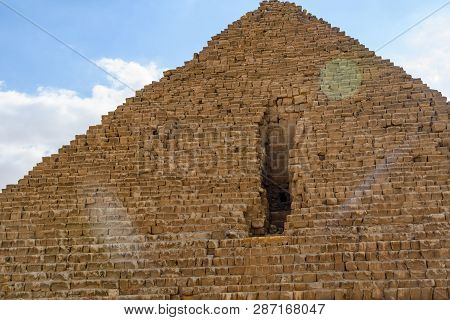 Great Pyramid Of Cheops In Giza Plateau. Cairo, Egypt