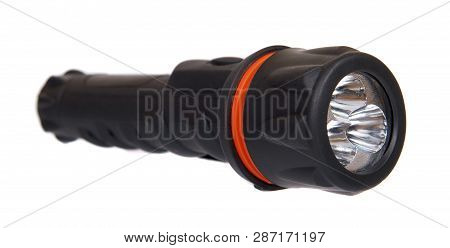 Black Led Flashlight, Compact Lighting For Travel.