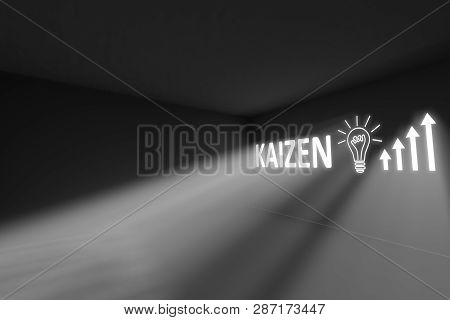 Kaizen Rays Volume Light Concept 3d Illustration