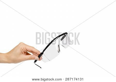 Protective Workwear To Protect Human Eyes, Safety Glasses With Hand