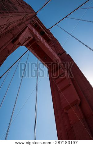 Details Of The Golden Gate, San Francisco. United States