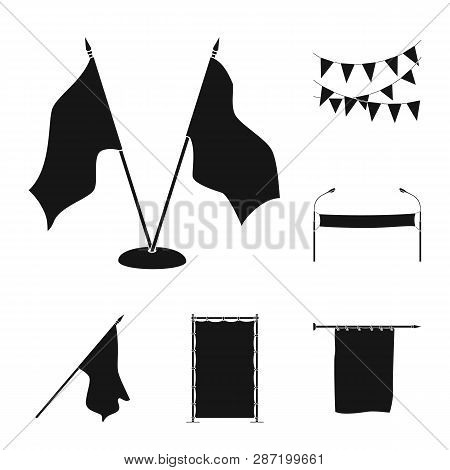 Isolated Object Of Material And Media  Logo. Set Of Material And Textile  Stock Symbol For Web.