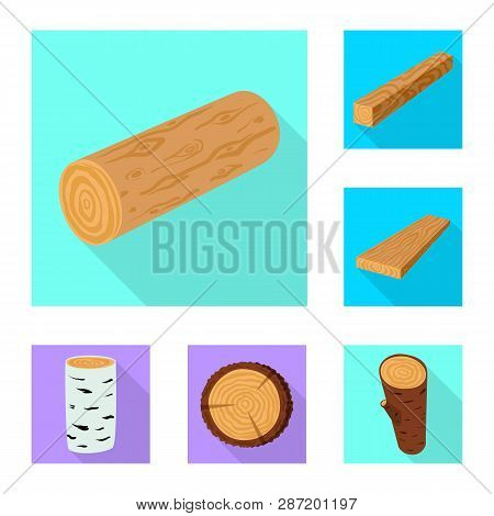 Isolated Object Of Material And Nature  Sign. Set Of Material And Raw  Vector Icon For Stock.