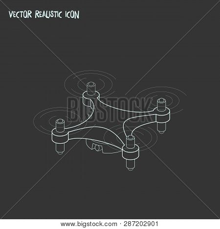 Drone Icon Line Element. Vector Illustration Of Drone Icon Line Isolated On Clean Background For You