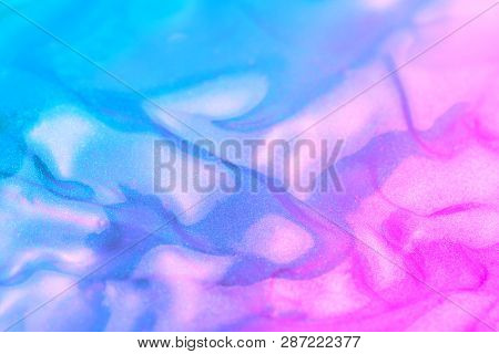 Vaporwave Style Texture Background: Neon Pink Funky Paint Texture.