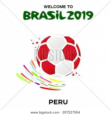 Vector Illustration Of A Soccer Ball In The Colors