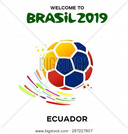 Vector Illustration Of A Soccer Ball In The Colors