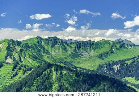 View From The Kanzelwand Into The Kleinwalsertal.