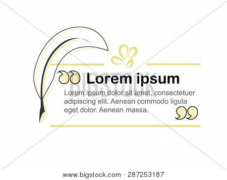 Vector Frame For Text. Form Design For Text. Block Text On The Site. Design Block With A Note. Frame