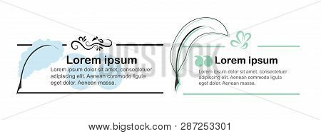 Set Of Vector Frames For Text. Form Design For Text. Block Text On The Site. Design Block With A Not