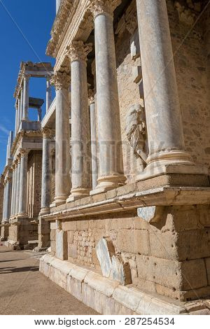 Classic Roman Amphitheater Located In Merida (spain)