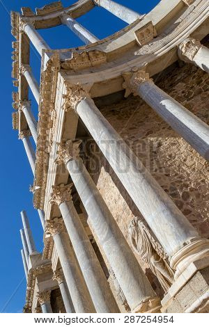 Classic Roman Amphitheater Located In Merida (spain)